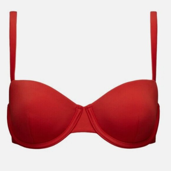 CUUP Balconette Bathing Suit top in Lava - 34H / 36G - Picture 1 of 9